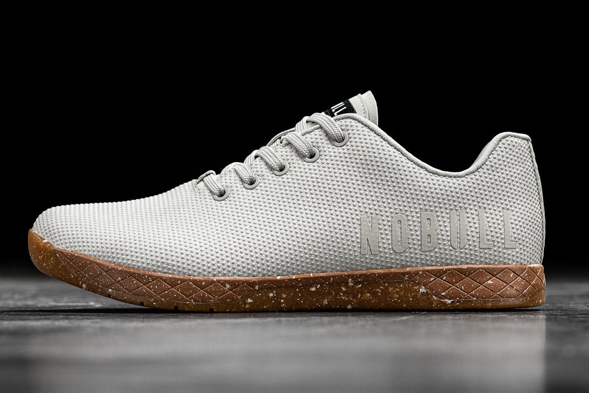 Nobull Superfabric Men\'s Trainers grey brown | Australia (WE6147)